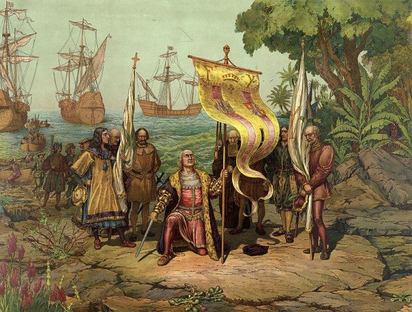 Maleri af Columbus i den nye verden