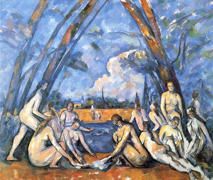 Paul Cezanne: Les Grandes Baigneuses. Læs om fransk kunst på Kulturrejser.dk