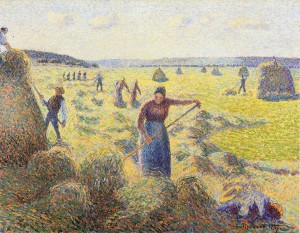 Camille Pissaro: La Récolte des Foins. Læs om fransk kunst på Kulturrejser.dk